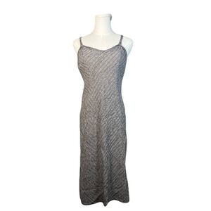 VTG J Dabner Spaghetti Strap Dress Black & White Plaid 90s Indie Rock EUC‎